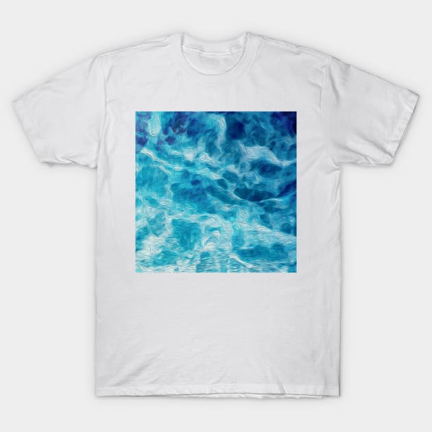 Beautiful Blue Waves 3 T-Shirt by peachesinthewild